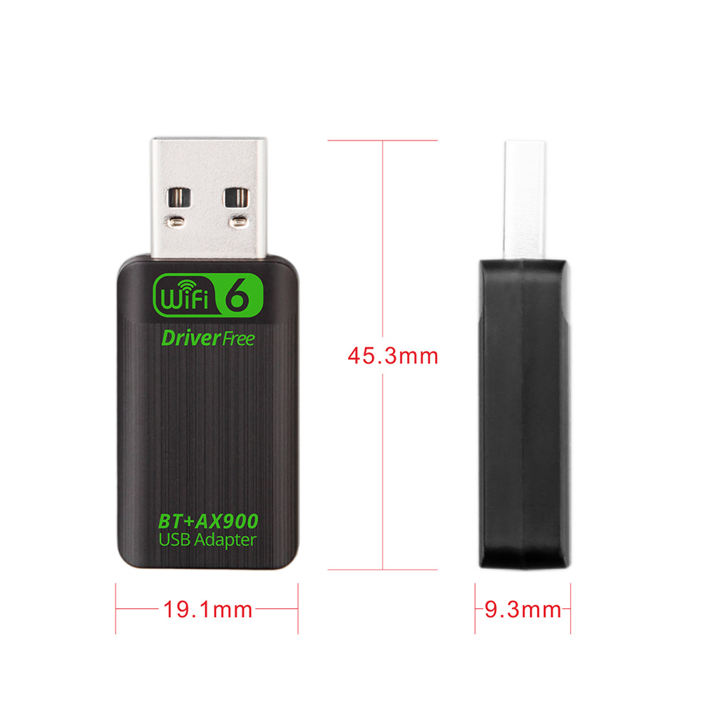 900 Mbit/s USB WiFi 6 Bluetooth 5.4 Adapter 2in1 Dongle Dual Band 2,4 G & 5 GHz Drahtlose Netzwerkkarte FAHRER KOSTENLOS für Fenster 10/11