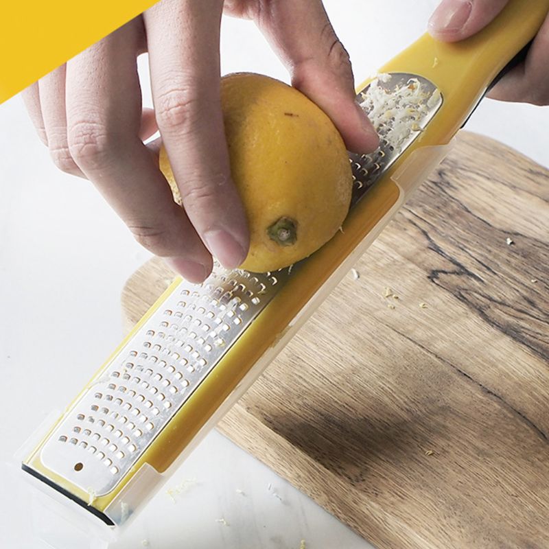 Multifunction Durable Cheese Grater Stainless Steel for Cheese Lemon Ginger 449C
