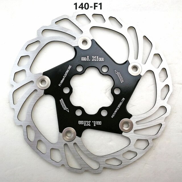 Bicycle Brake Disc Floating Rotor MTB Gravel Road Bike 140/160/180/203mm Mountain Bike Hydraulic Disc Brake Bike Parts: Black 140mm