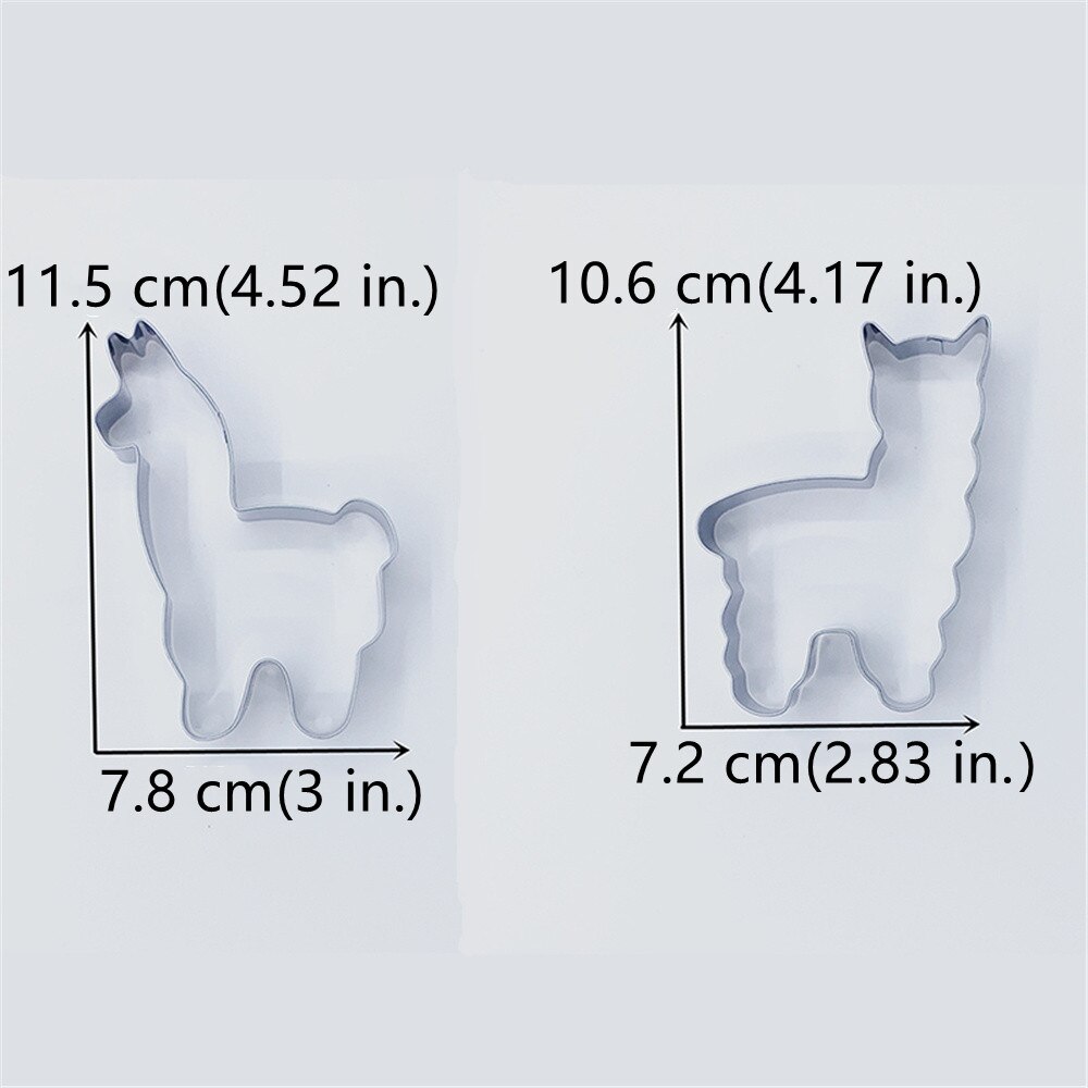 Keniao Desert Alpaca Cookie Cutter Set 2 Piece Llama Biscuit