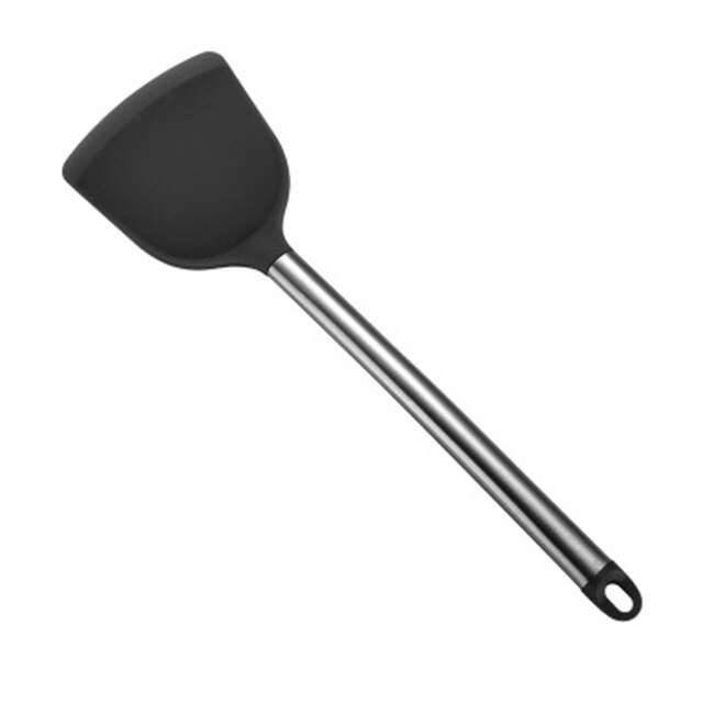 Stainless Steel+Silicone Cooking Utensil Kitchen Tools Turner Soup Spoon Strainer Pasta Server Egg Beater Spatula Food Tongs Red: Turner