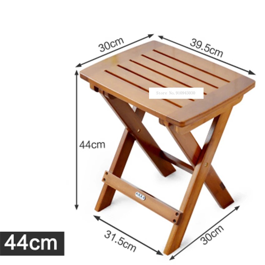 Tabouret pliant en bambou de , petit banc en bois massif, moderne, Simple, Portable, pour la pêche en plein air, pour la maison: dark brown