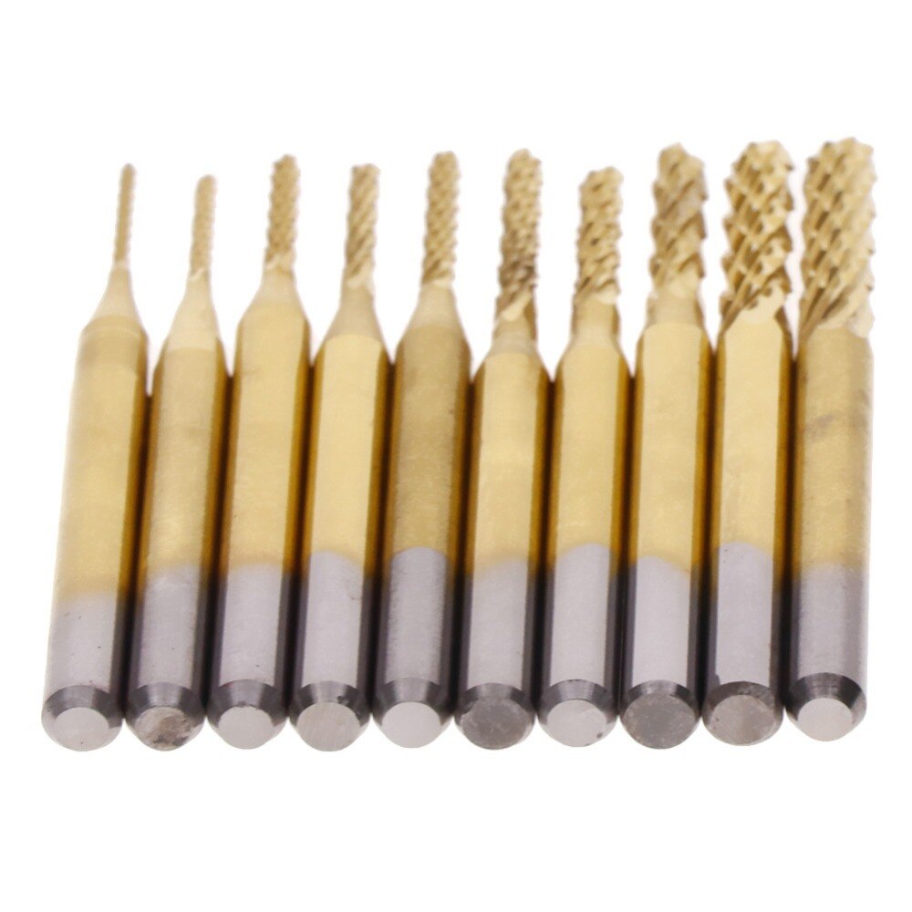 Wood router bit 0.8-3.175mm titanium coating pcb strawberry metal cutting CNC rotating burr tungsten carbide wood cutter #272398