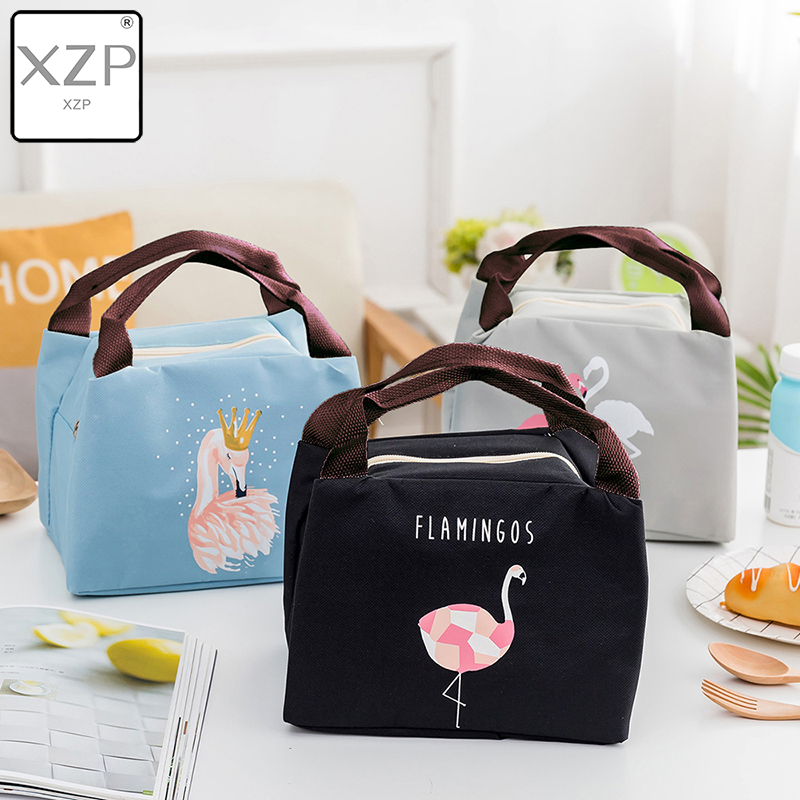 XZP Animal Flamingo Lunch Bag Girl Portable Insulated Thermal Food Picnic Lunch Bags Women kids Men Cooler Lunch Box Bag