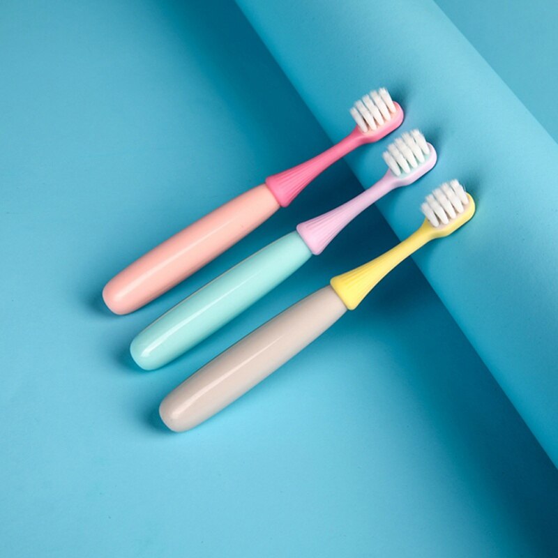3 stk / sæt bløde børstehår søde børn tandbørste lille svamp tegneserie silikone børstehoved baby børn tandpleje