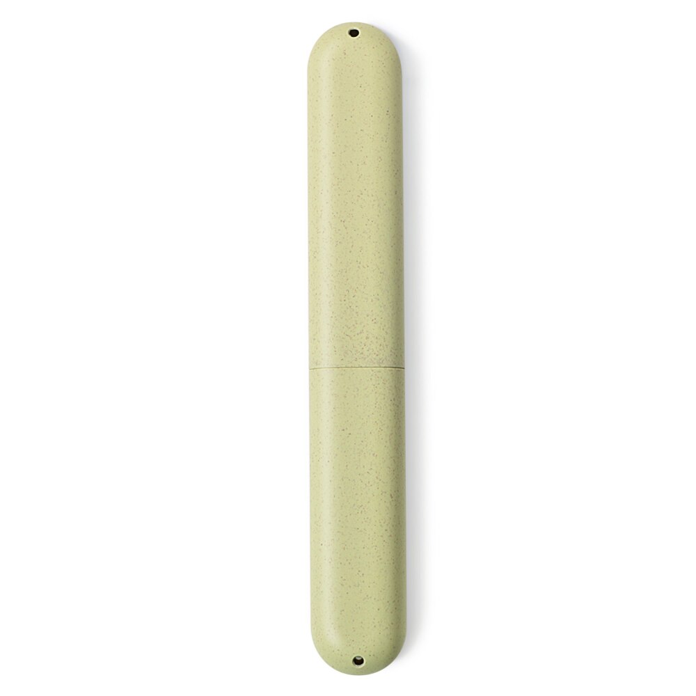 1pc Portable Travel Toothbrush Box Toothbrush Tube Cover Case Dustproof Wheat Straw Health Tooth Brushes Protector: Green