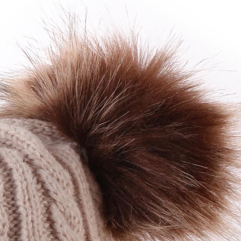 URDIAMOND Winter Hat For Girls Baby Boys Pom Poms Hat Kids Knitted Beanies Thick Baby Hat Infant Toddler Warm Cap