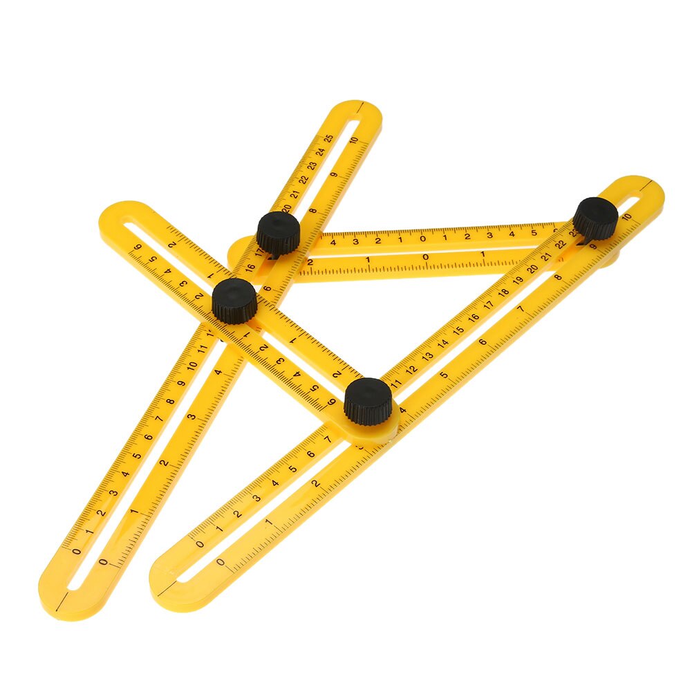 Multi Angle Ruler Template 4 Folding Angle Measuring Tool Instrument Brick Tile Wood Corner Products Foldable Ruler Protractor: Default Title