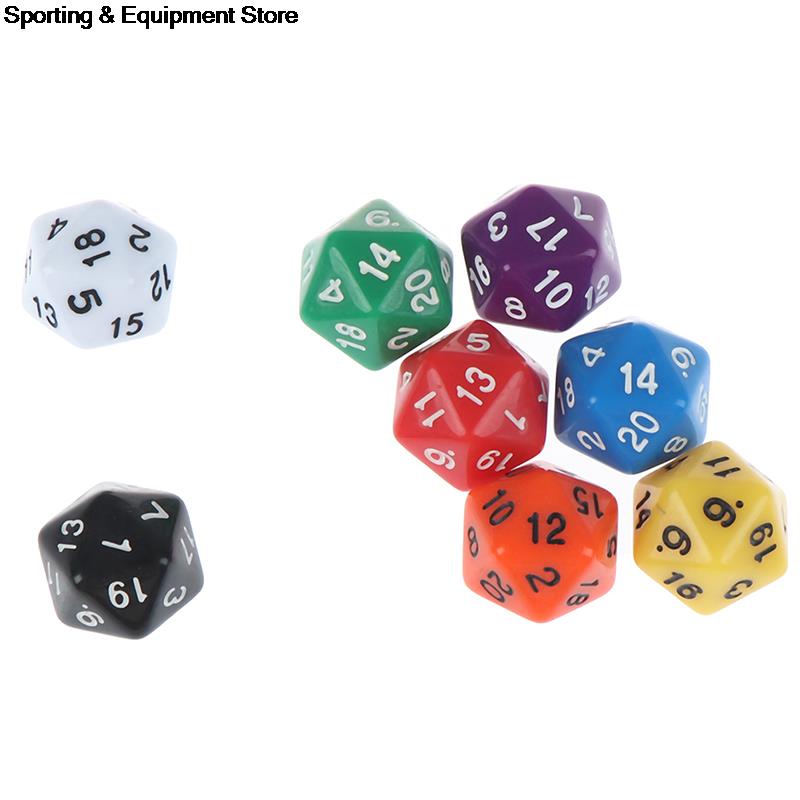 Wirkung D20 Würfel Für Tisch Brettspiel 20 Seitige Daten Reiche Farben Schreibtisch-Spiel Zubehör Für Brettspiel Acryl Digital würfel