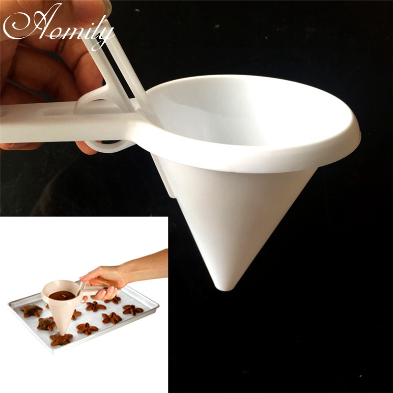 Aomily Plastic Handleiding Batter Dispenser Cake Trechter Cookies Chocolade Maken Mold Eieren Tart Gereedschap Maker Bakvormen Gereedschap