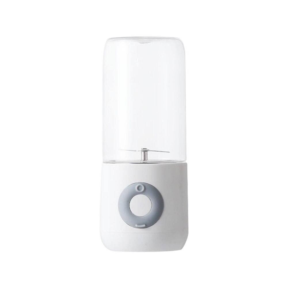 Licuadora portátil recargable por USB, Mini procesador de alimentos para el hogar, batidora, máquina exprimidora, taza procesadora de alimentos, 500ml: White