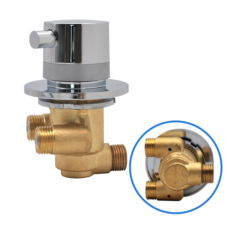 1 Manier Uitgang Thermostatische Messing Douchekranen Wandmontage Koud & Warm Water Mengkraan Mengkraan Thermostatische Douchekraan: as photo