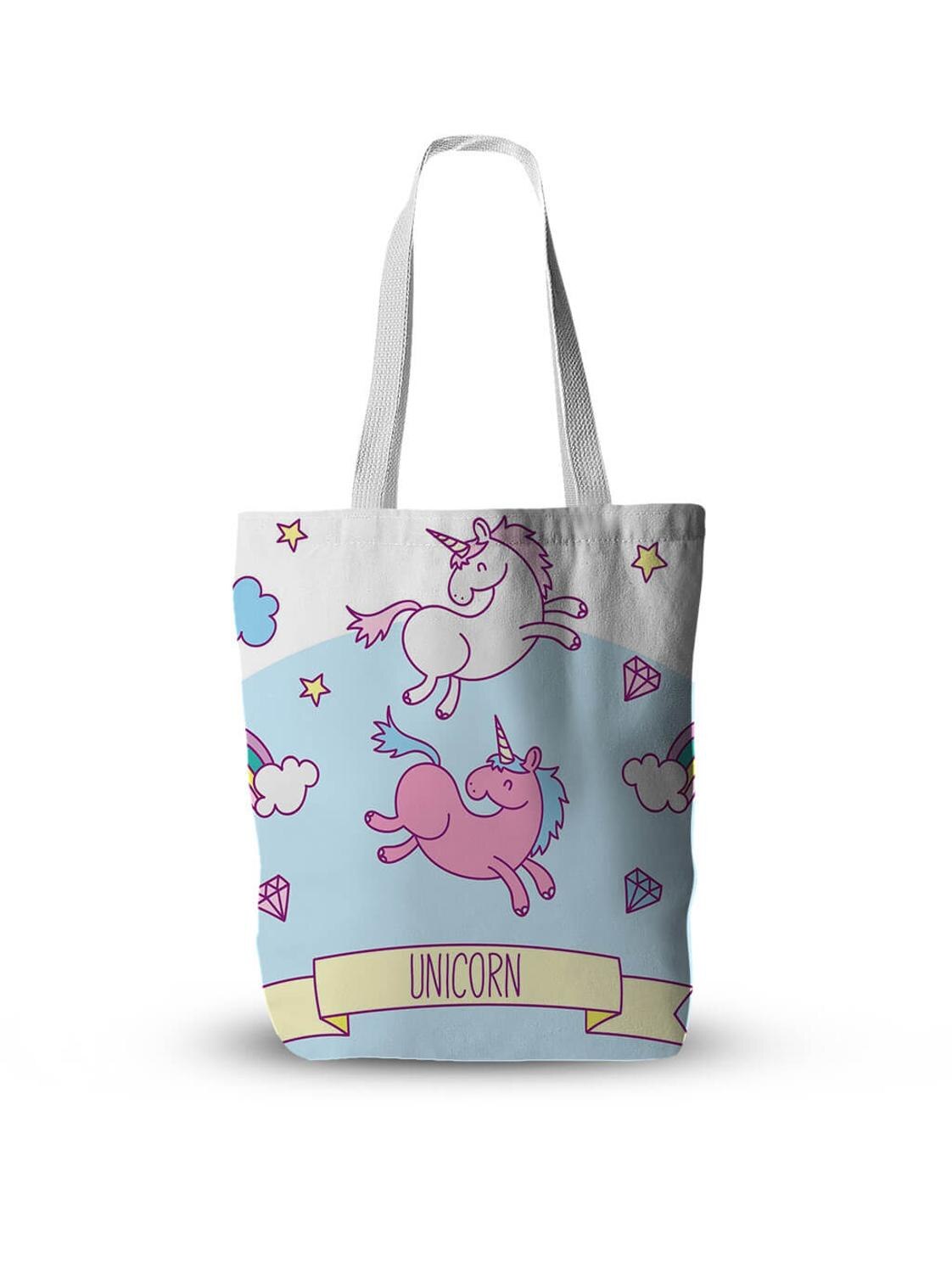 Women Handbags Cute Unicorn Print Handbags Can One Shoulder Shopping Bag Portable Folding Outdoor Beach: Style6