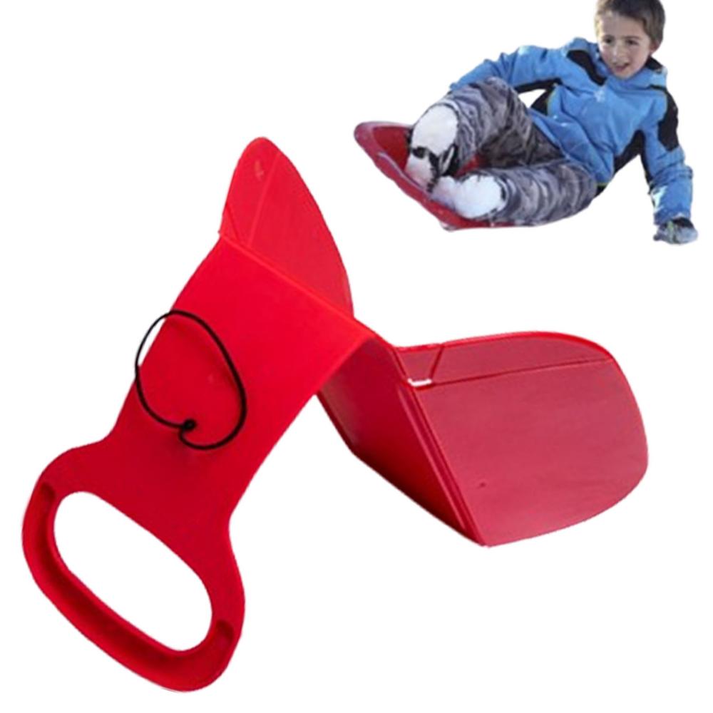 freundlicher Snowboard Tragbare Faltbare Schnee Schlitten Bord schwer Pflicht Sand Schlitten Winter Spielzeug Doppelseitige Schnee Schieberegler Mit Griff Für Schnee: Grün