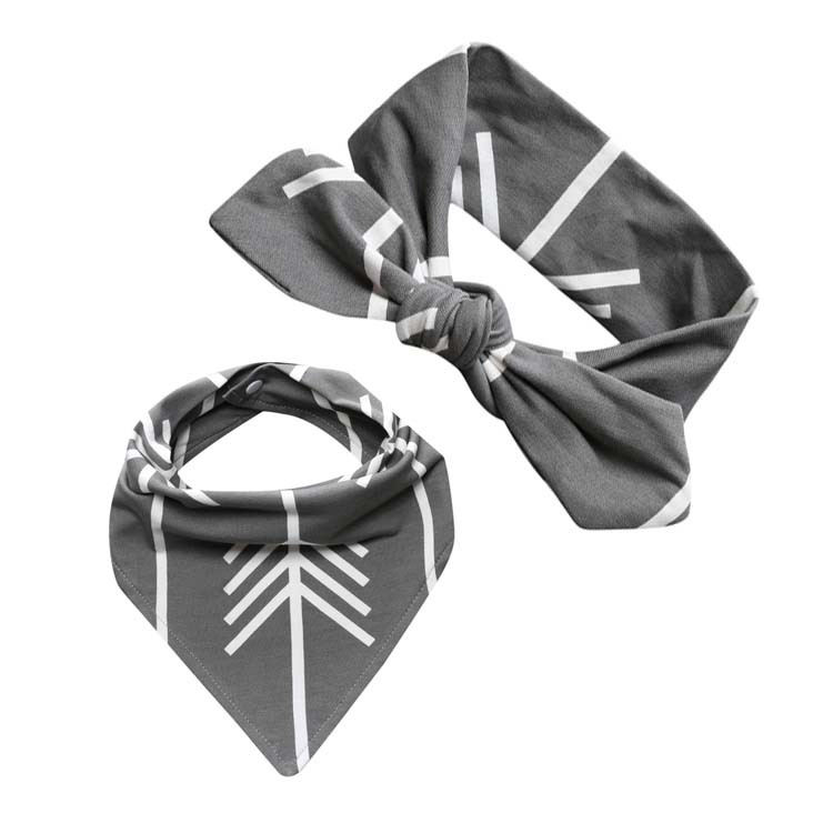 2 Stuk/0-2Years/Babyvoeding Items Dingen Voor Jongens Meisjes Katoen Slabbetjes + Hoofdband Goedkope Spullen Voor Pasgeborenen accessoires Set BC1674-1