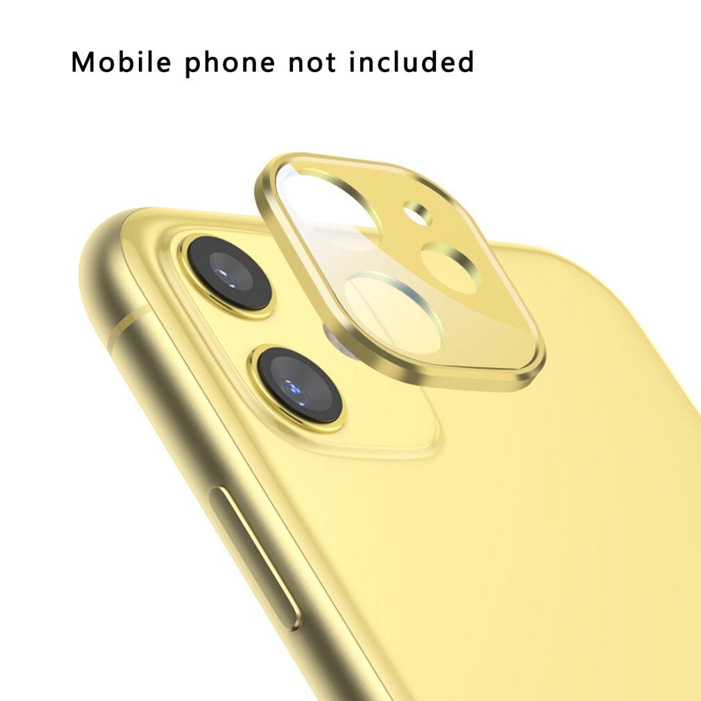 Mobile Phone Back Camera Lens Tempered Glass Protector Film For iPhone 11 Anti-Blu-ray Camera Lens Cover: 11 yellow