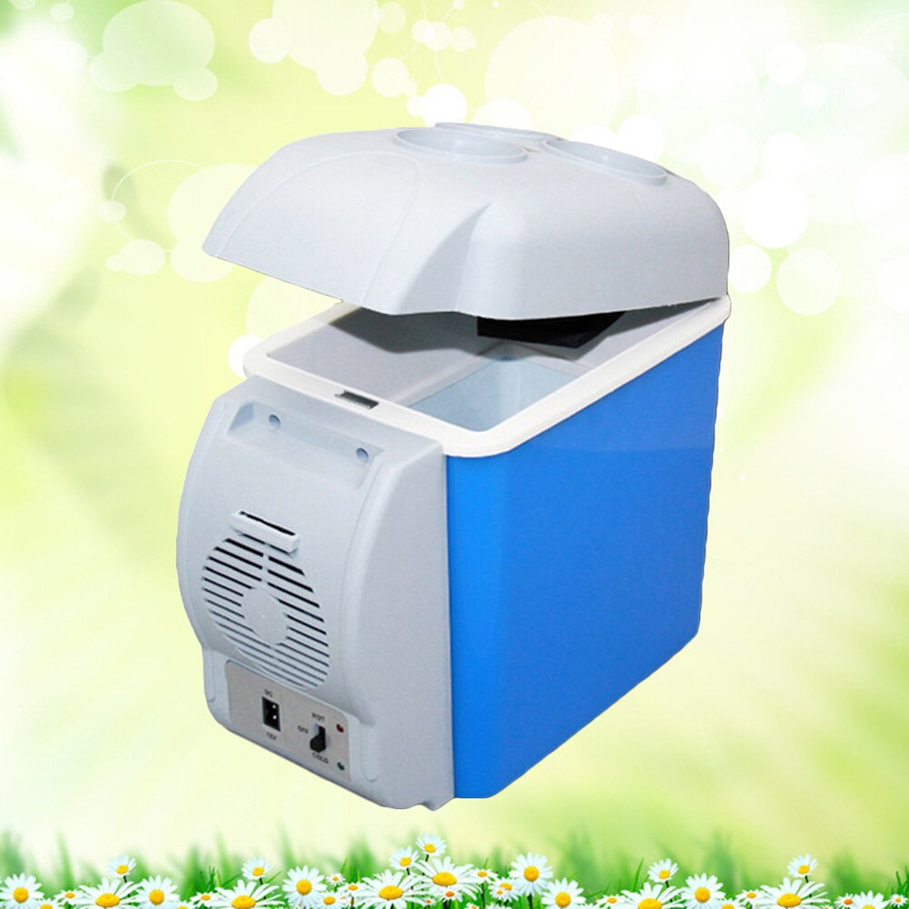12V 7.5L Mini Car Fridge Cooler and Warmer Box (Blue)
