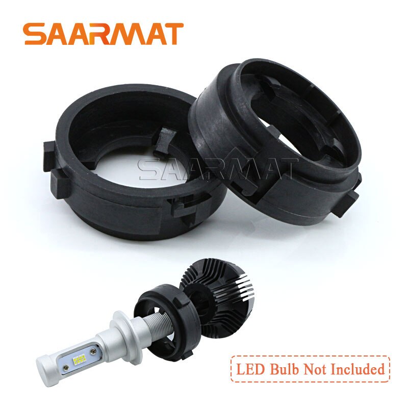 2x h7 led ajovalojen muunnos polttimon kannan pohjaadapteri volkswagenille vw golf 6 gti:lle