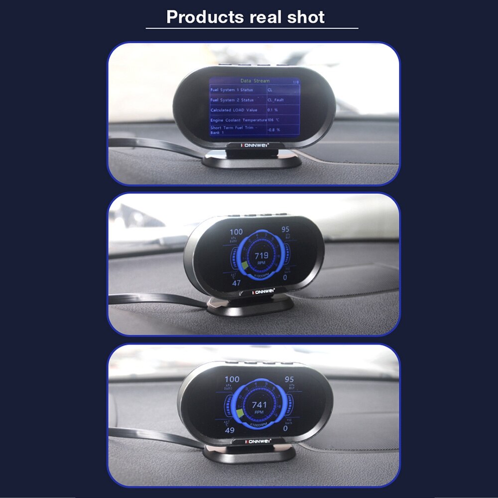 KW206 OBD2 Boordcomputer Auto Digitale Computer Display Obd 2 Scanner Brandstofverbruik Water Temperatuurmeter