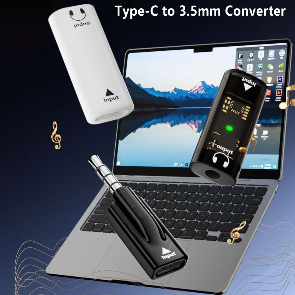 Male to Female USB Type-C to 3.5mm Converter No Delay Plug and Play Audio Adapter HiFi DAC USB-C to AUX Connector