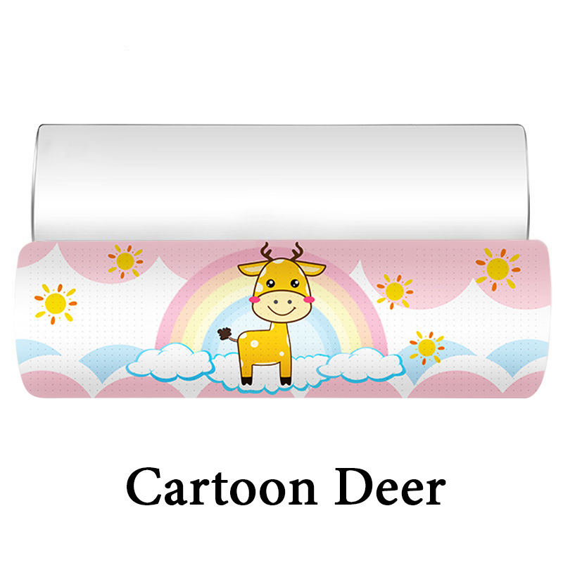 Air Conditioner Wind Deflector Baffle Wind Shield Adjustable Air Guide Cover For home office airco Deflector Cover Wind Baffle: Cartoon Deer