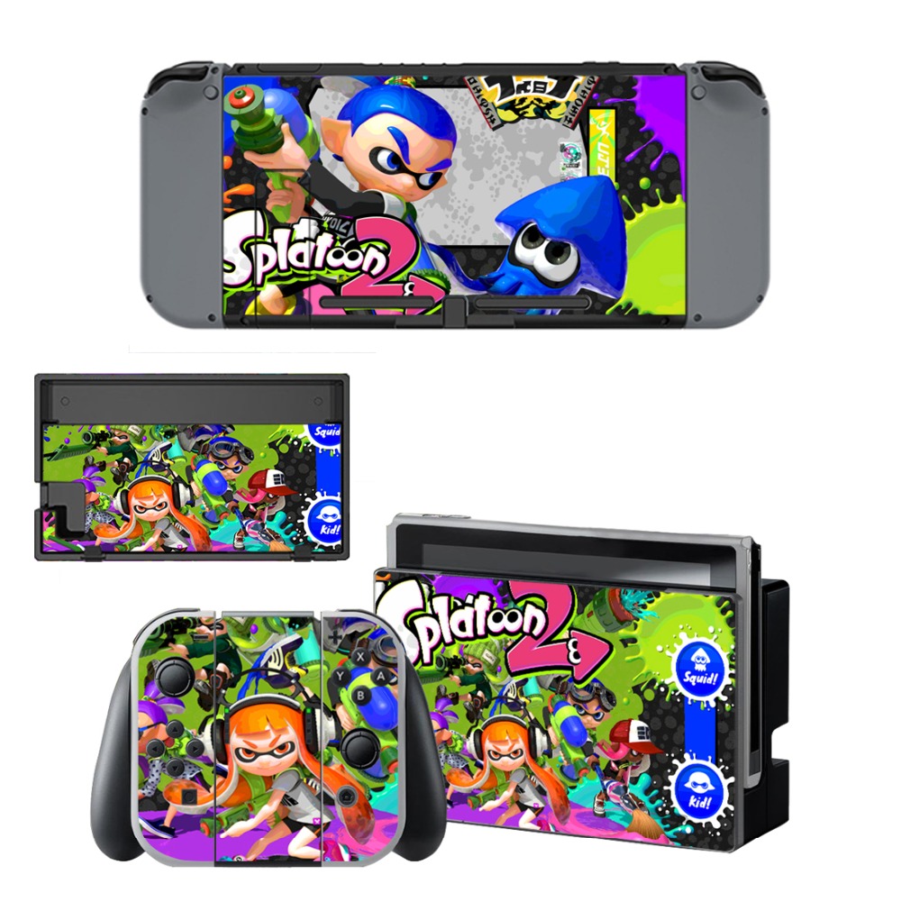 Game Splatoon 2 Skin Sticker vinyl for NintendoSwitch stickers skins for Nintend Switch NS Console and Joy-Con Controllers