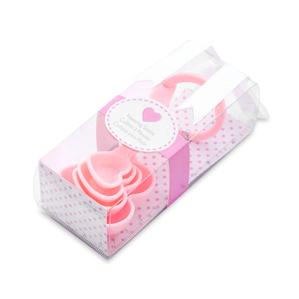 Cuchara medidora de 4 piezas en forma de corazón, taza portátil para hornear pasteles, pimienta, utensilios de medición de cocina multifuncionales: 03
