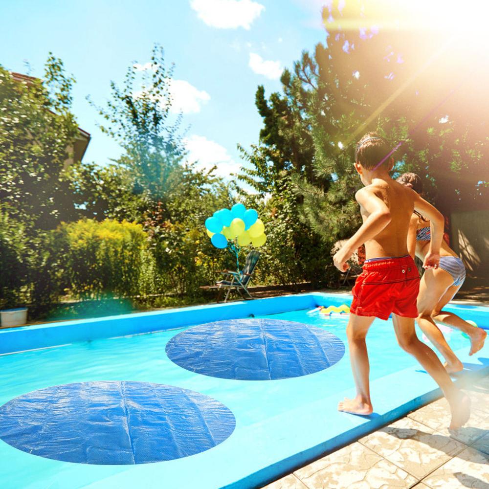 Swimming Pool Round Solar Cover 5ft Foot Above Ground Blue Protection Swimming Pool Anti-evaporation and anti-corrosion Q4