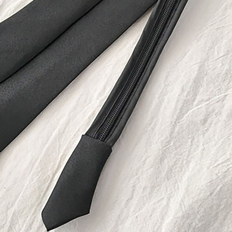 Black Neck Ties for Student Solid Silky Men Women Ties Japanese Style Necktie Slim Men Ties School Uniform Accessories