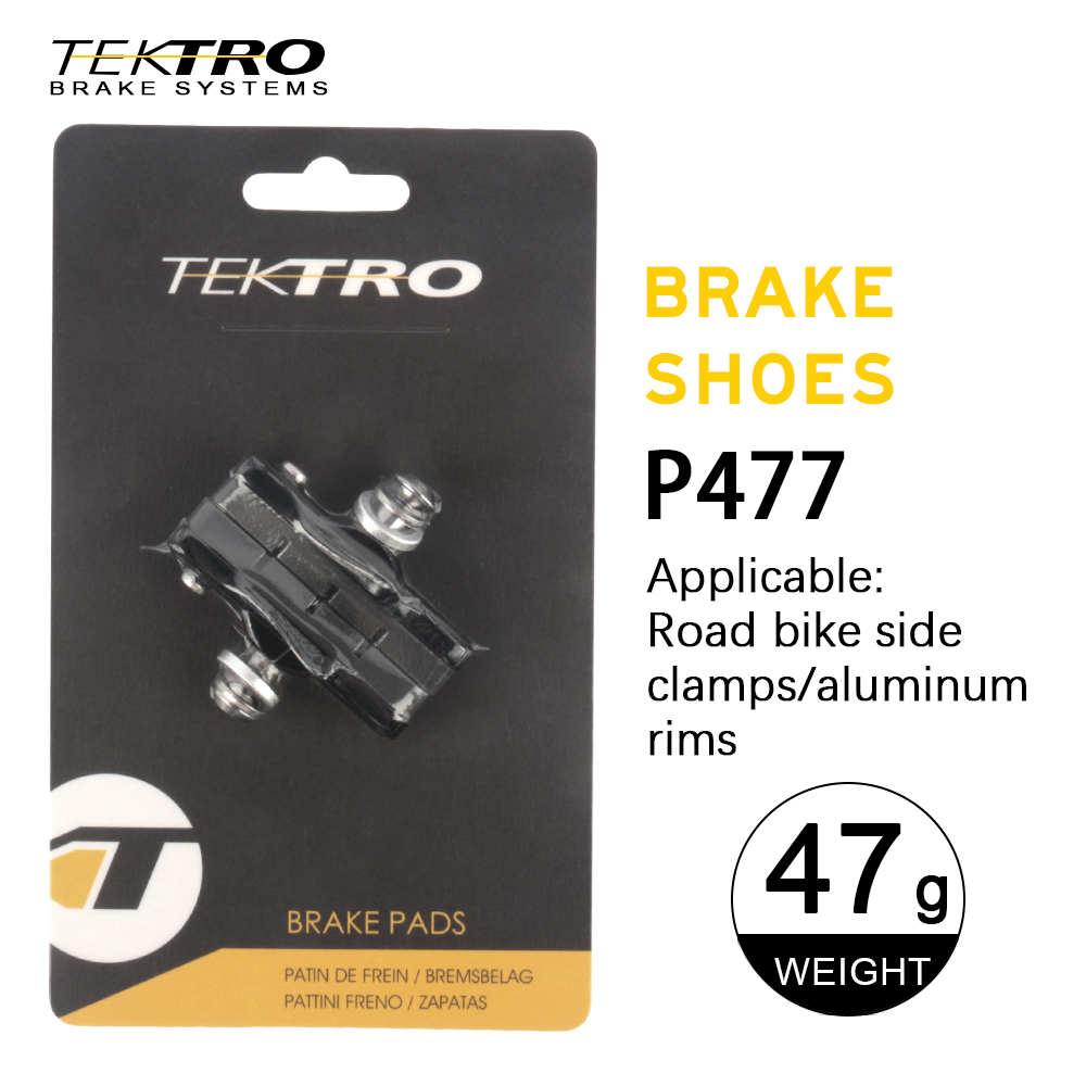 Tektro pastilla de freno de bicicleta de carretera P477 P473 velocidad llanta de bicicleta frenos zapatos para llanta de aleación de aluminio pastillas de freno de bicicleta de ciudad piezas de ciclismo: Blanco