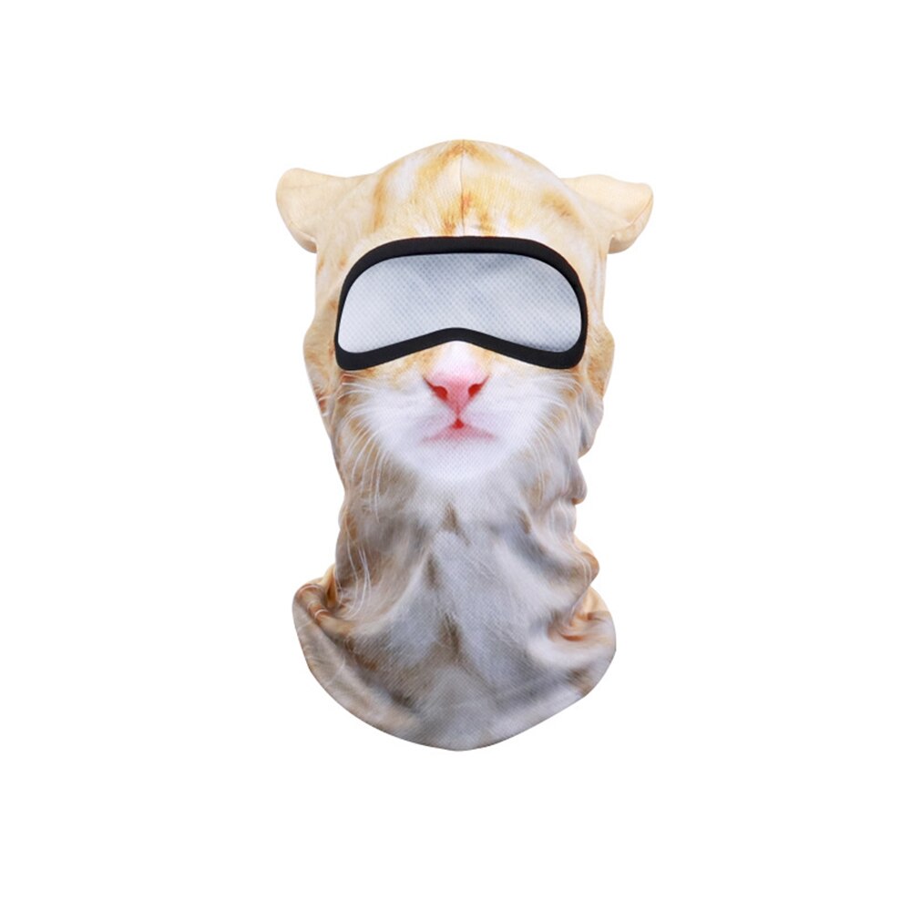 3D Animal Cat Dog Cute Animal Balaclava Windproof Skullies Beanie Cap Cool Hat Warmer Full Face Mask Neck Gaiter for Women Men: 01