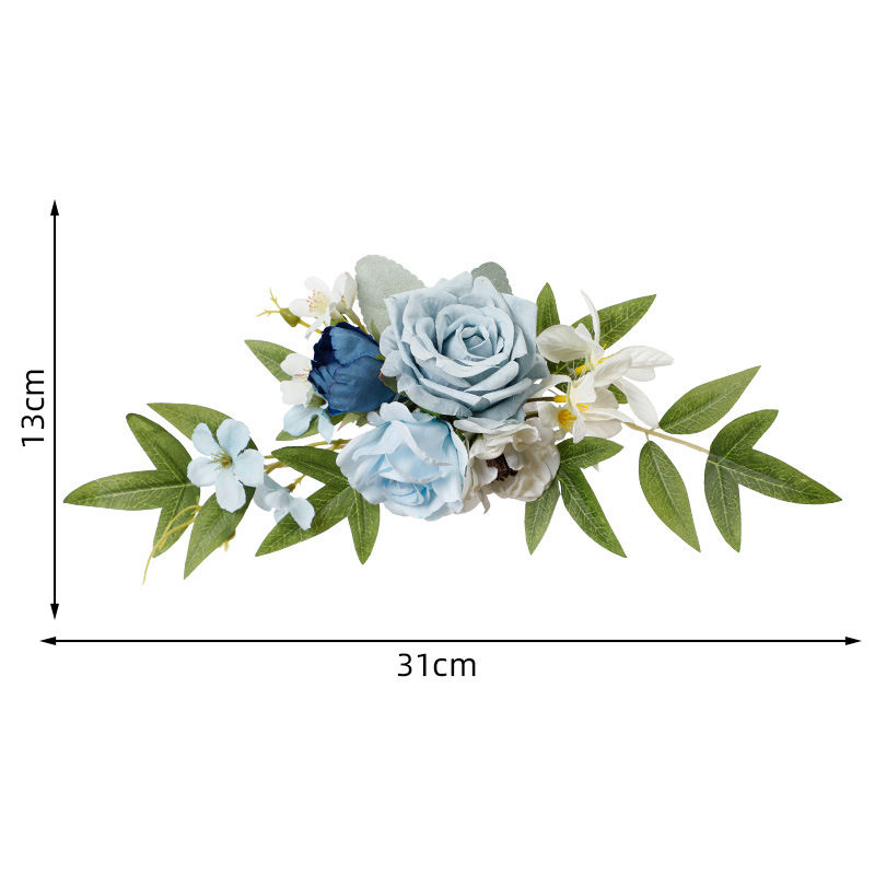 Yannew Pre-made Pink White Cake Topper Flowers Rustic Wedding Cake Decoration for Baby Shower Birthday Party Wedding Supplies: GRAY