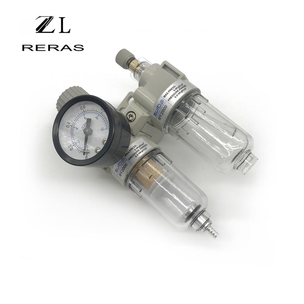 AFC2000 compresseur d'air huile séparateur d'eau régulateur piège filtre aérographe Duplex composant pneumatique accessoires filtration d'air: WHITE / Plastic filter