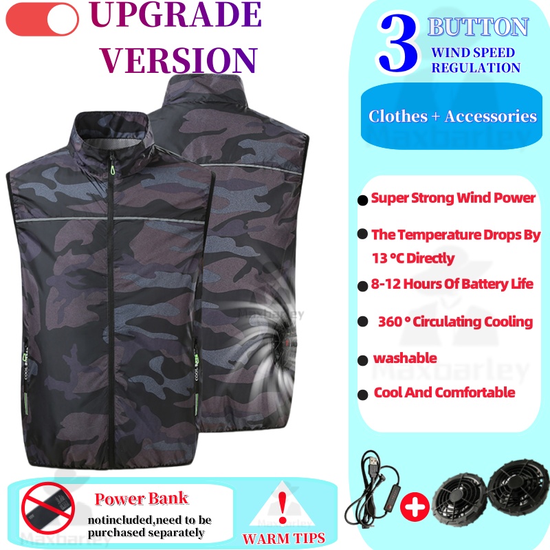 Weste mit klimaanlagenventilator für herren, sommer-angelweste, kühlende ärmellose arbeitsjacke, kühlbekleidung, wandern-tarnweste, eisweste: M / Braun