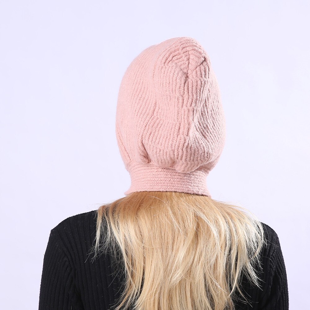 Herfst en winter dames gebreide wolf oma wol wol zacht warm casual kleine rode muts oorbescherming muts