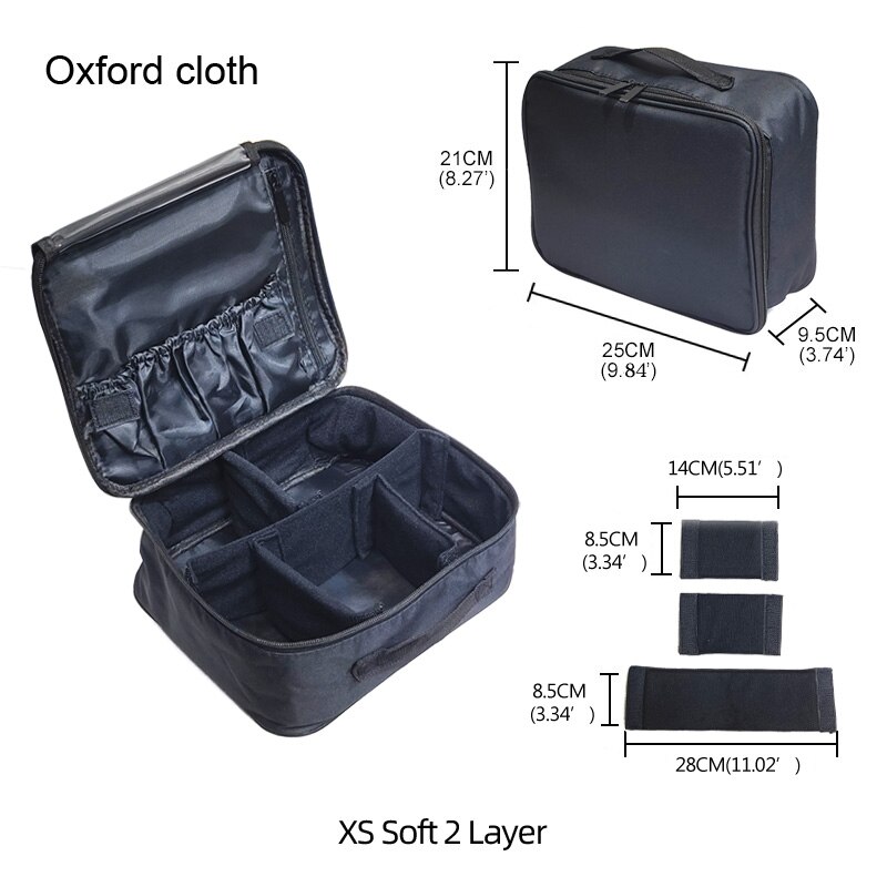 Make Up Box Cosmetics Pouch Bags Beauty Clapboard Case Women Cosmetic Bag Travel Insert Makeup Bag: Black Mini Soft