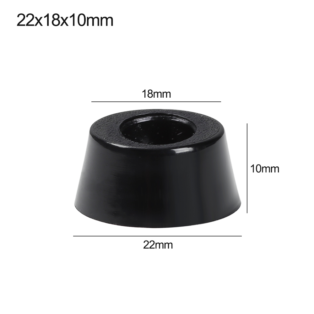 10 Stuks Speaker Kast Meubels Stoel Tafel Doos Conische Rubber Voet Pad Rvs Stand Schokdemper Stroefheid: Ivoor
