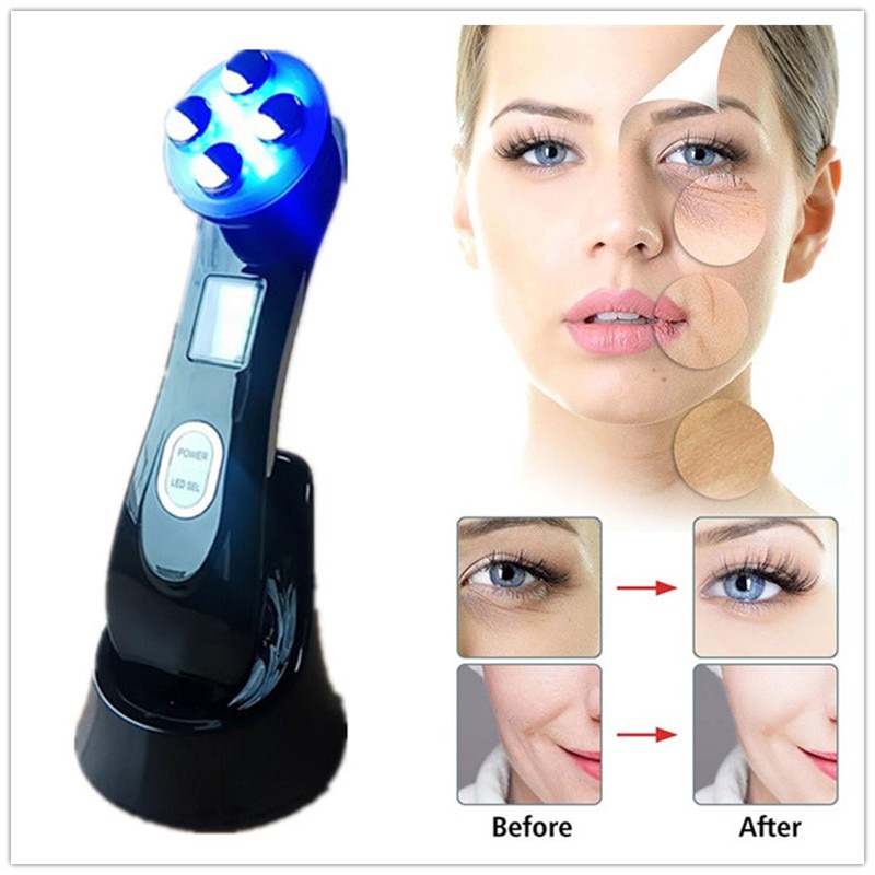 5in1 LED Skin Tightening Device RF & EMS Radio Mesotherapy Electroporation Face Beauty Photon Skin Rejuvenation Wrinkle Remover