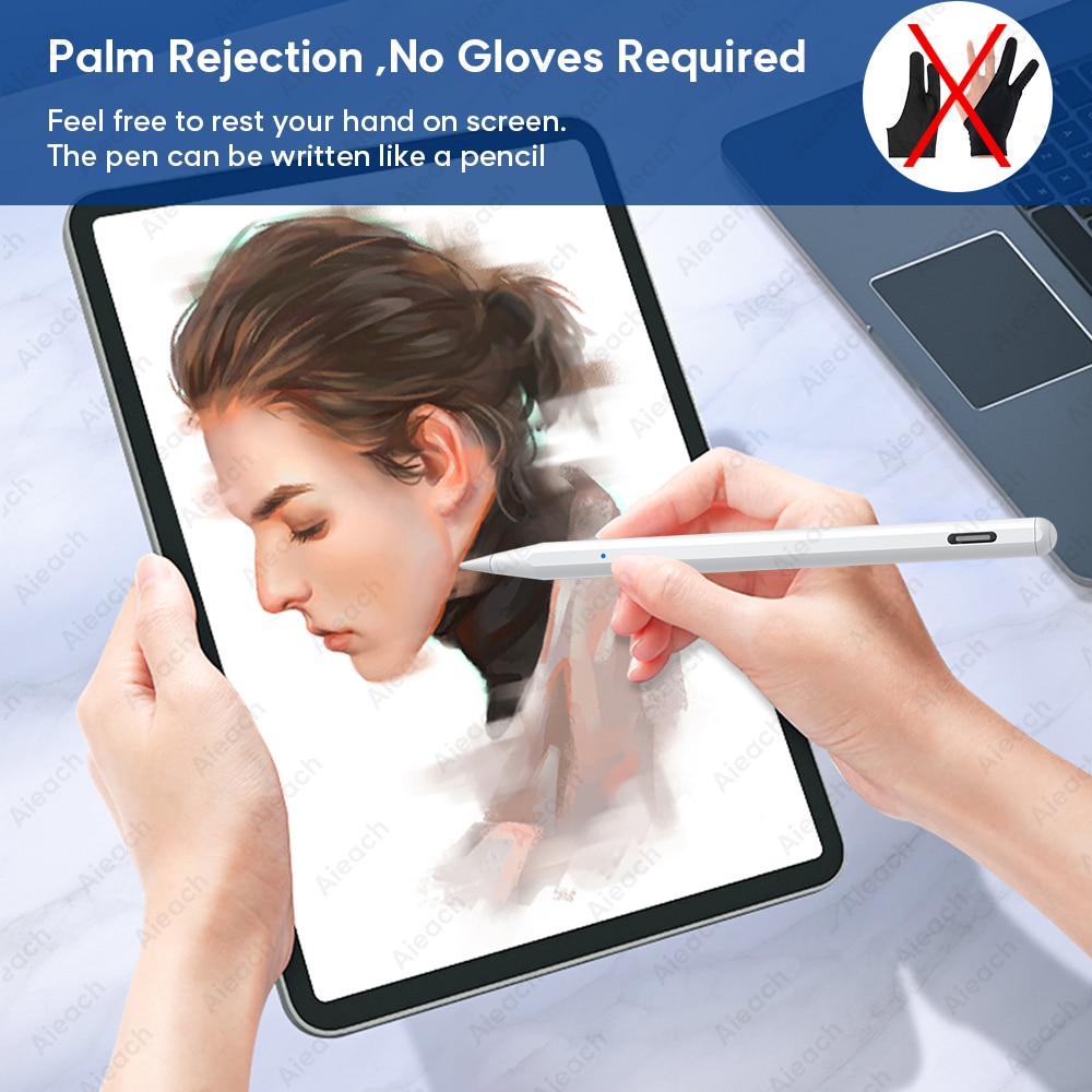 Para apple pencil 2, com rejeição palma ipad caneta stylus para ipad pro 11 12.9 2020 2018 2019 7th 8th ar 3 4 para ipad pro lápis
