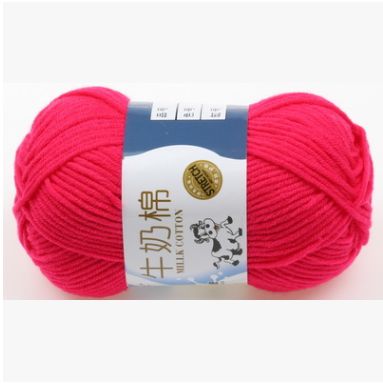 Retail 25g/ball Colorful Combed Soft Baby Milk Cotton Yarn Fiber Velvet Yarn Hand Knitting Wool Crochet Yarn DIY Sweater: Rose red