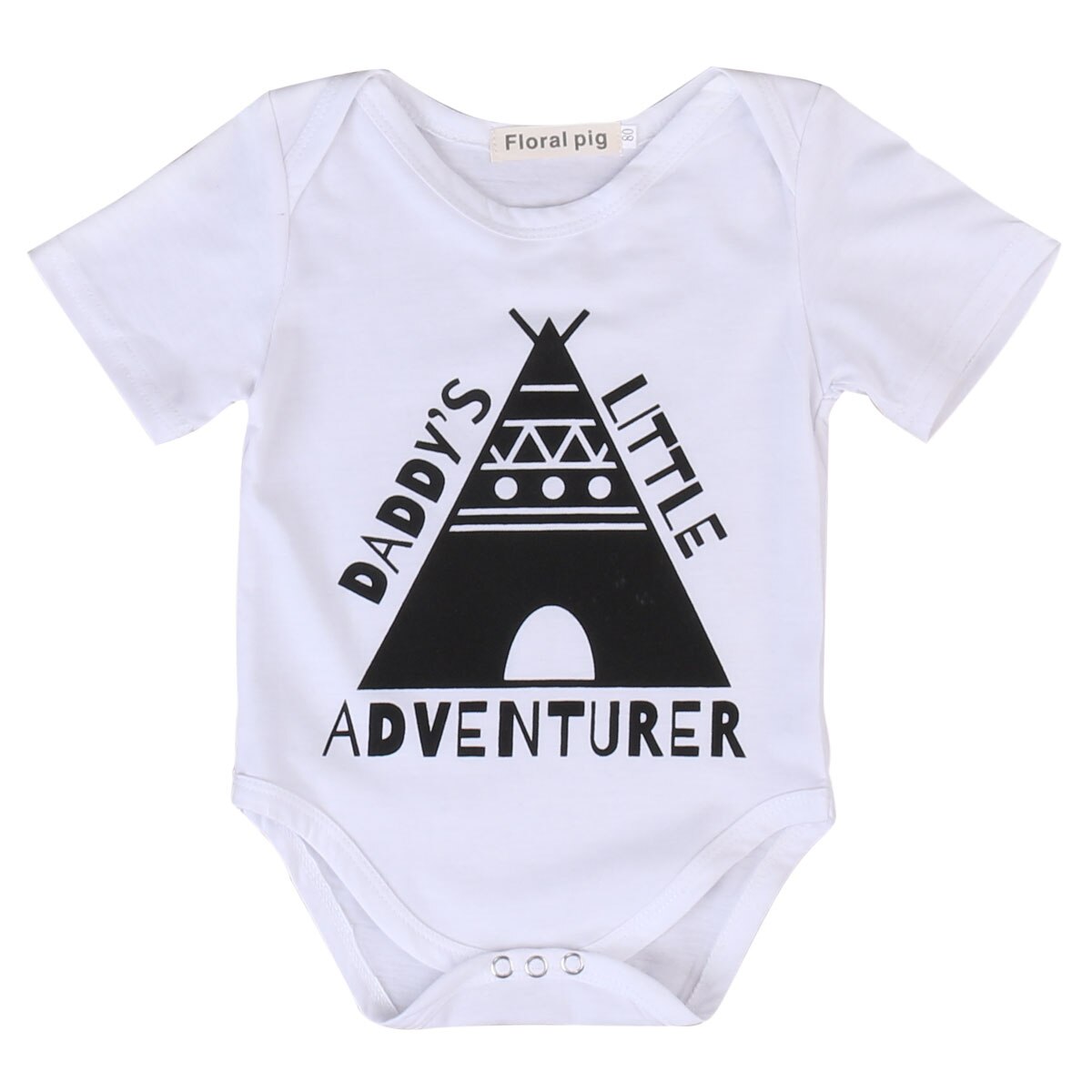 Newborn Baby’s Short-sleeved Jumpsuits Summer Unique Triangle and Letter Print One-piece Triangle Bodysuits For Baby Boys Dad