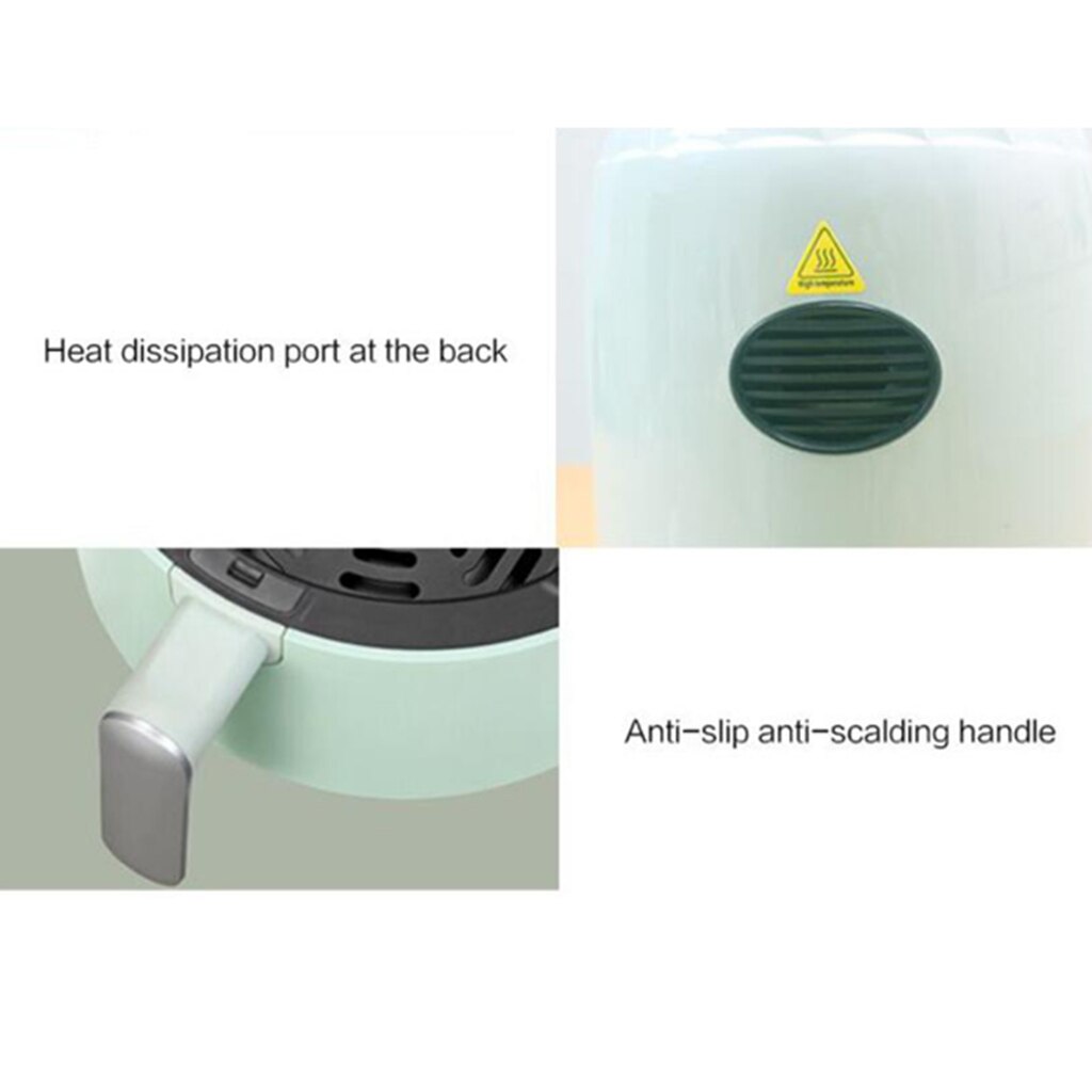 2L Home Air Fryer No Oil Intelligent Kitchen Electric Fryer French Fries Machine Timer Setting &amp; Temperature Control