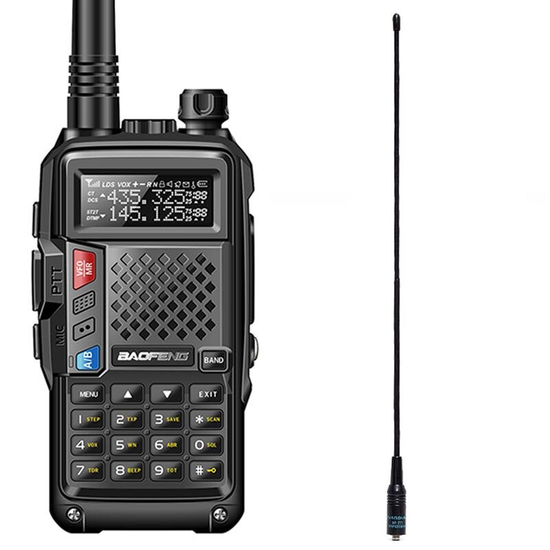 BAOFENG BF-UVB3 PLUS 8W 8watt High Power UHF/VHF Dual Band 10KM Long Range draagbare ham walkie Talkie Meerdere Opladen Modus: black 771