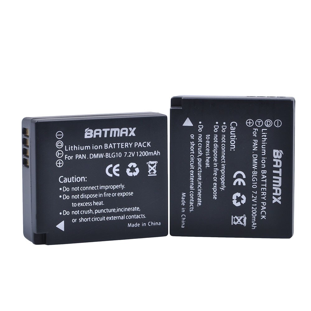 2X DMW-BLG10 BLG10 DMW BLG10E BPDC15 Battery + LCD Charger for Panasonic Lumix GF6,GX7,GX80,GX85,GX7 Mark II,LX100,D-Lux