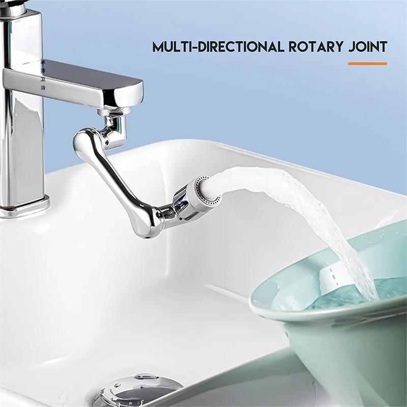 Draaibare Multifunctionele Uitbreiding Kraan Beluchter Aanrecht Kraan Extender Adapter Badkamer Kraan Swivel Robotarm Sink Fit