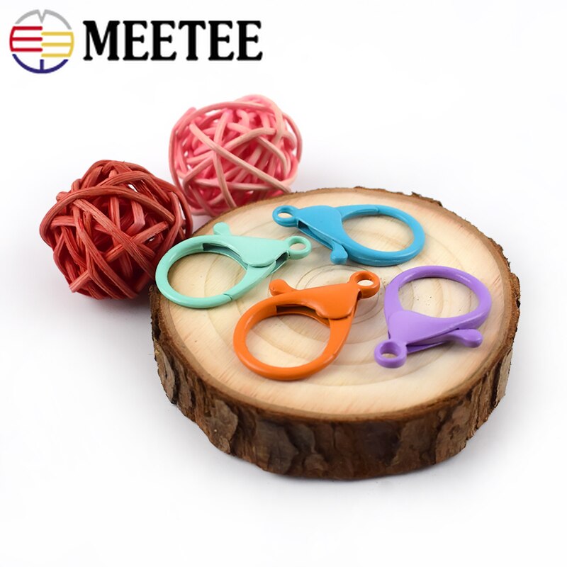 20/40 stuks 35mm kreeftengespen kleurrijke sleutelhanger veerhaak hondenhalsband gespen sleutelhanger handtas hanger decoratie  bf281