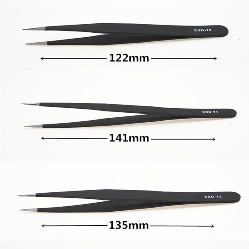 1PCS Different size ESD-10 ESD-11 ESD-12 ESD-13 ESD-14 ESD-15 Tweezers Tweezer