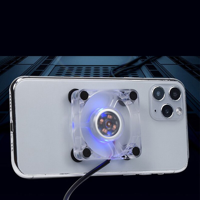 Universal mini handy-kühler, tragbarer lüfter, radiator, cooles artefakt, blauer indikator, kühlventilator