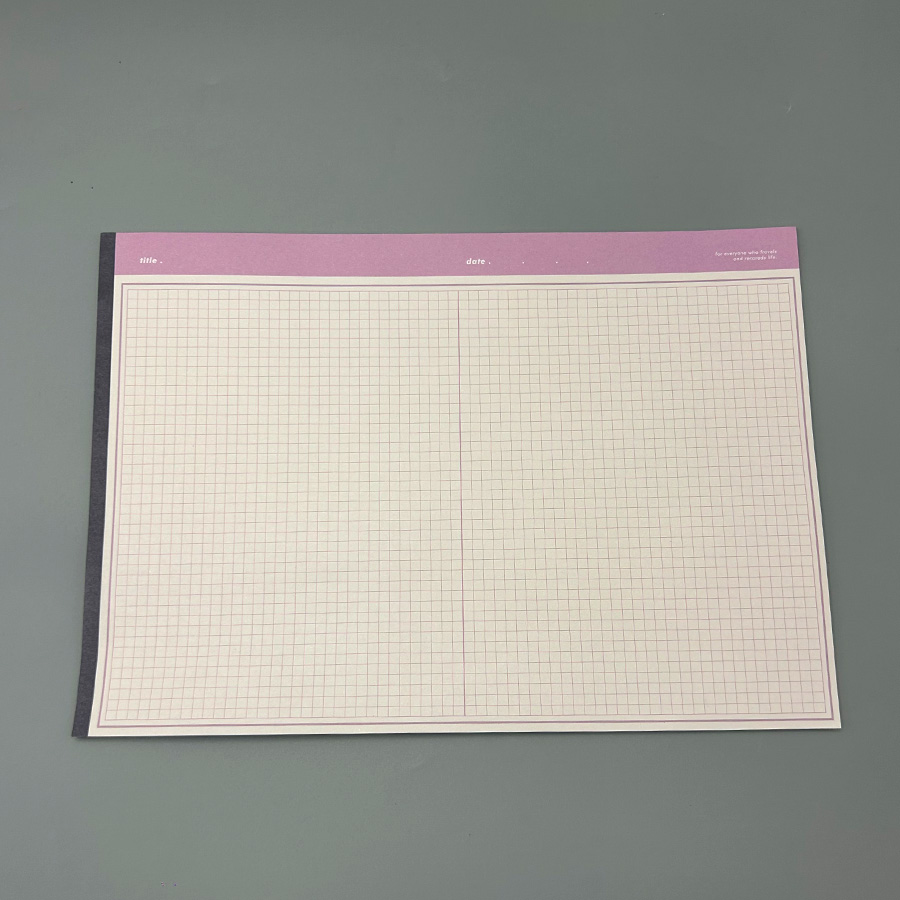 1 stuk schrijfboekje voor studenten, gevoerd/leeg notitieboekje, afneembaar notitieboekje voor studenten, notitieboekje van 30 pagina's - Kantoor: Roze