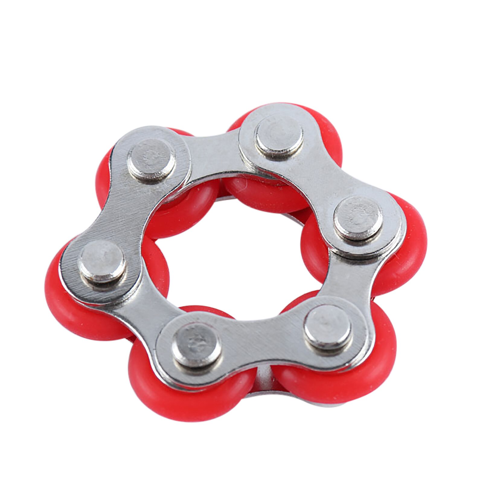 Flippy Chain Fidget Toy Relieves Stress Reducer ADHD Anxiety And Autism For Children Adults Home Office Decompression Toys: Red